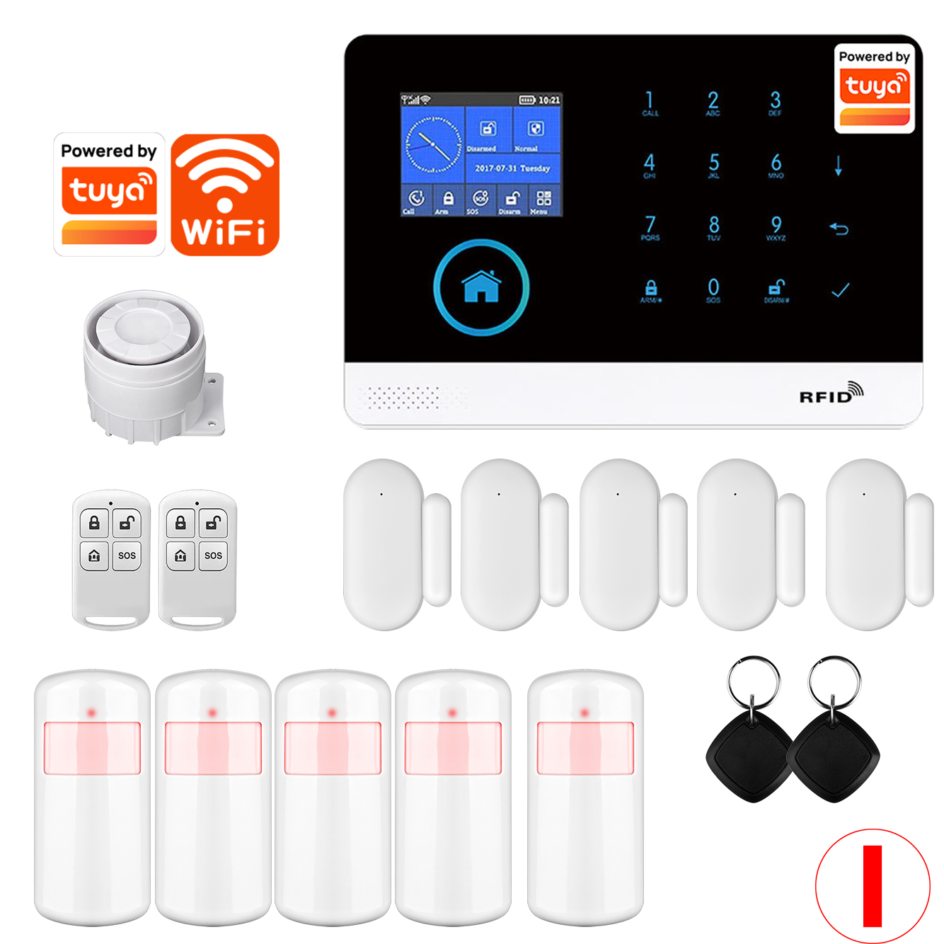 Akıllı Wi-Fi & GSM Ev Alarm Sistemi Seti (Tuya Uyumlu)